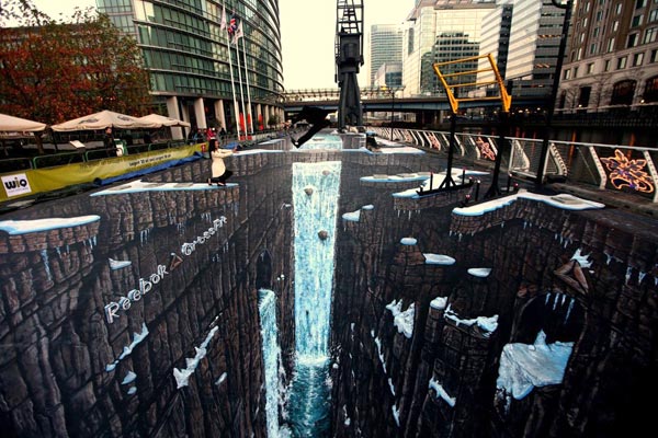 25+ New Cool &amp; Creative 3D Street Art Paintings 2012