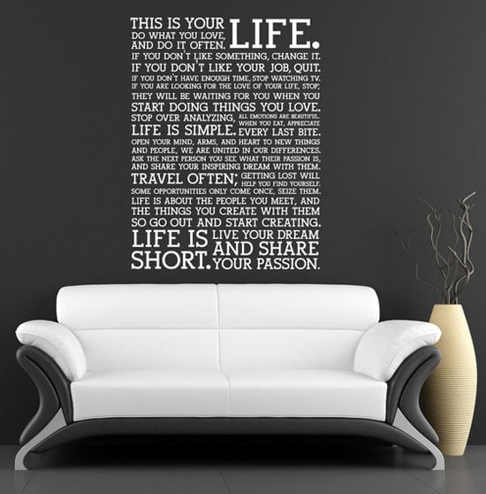 50+ Beautiful Designs Of Wall Stickers / Wall Art Decals To Decor ...