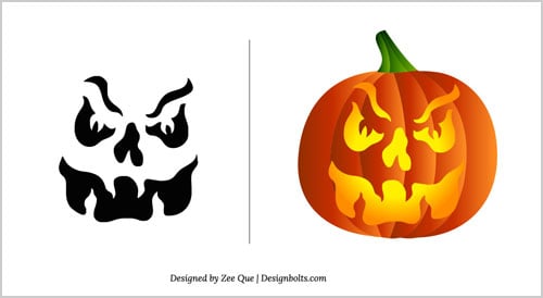 Pumpkin Carving Templates Scary