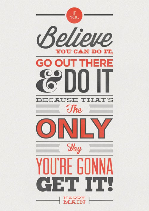 Inspirational Quote Typography Design Poster