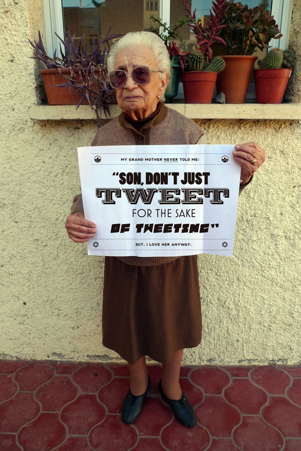 Grandma With Words Of Wisdom | Typography Quotes