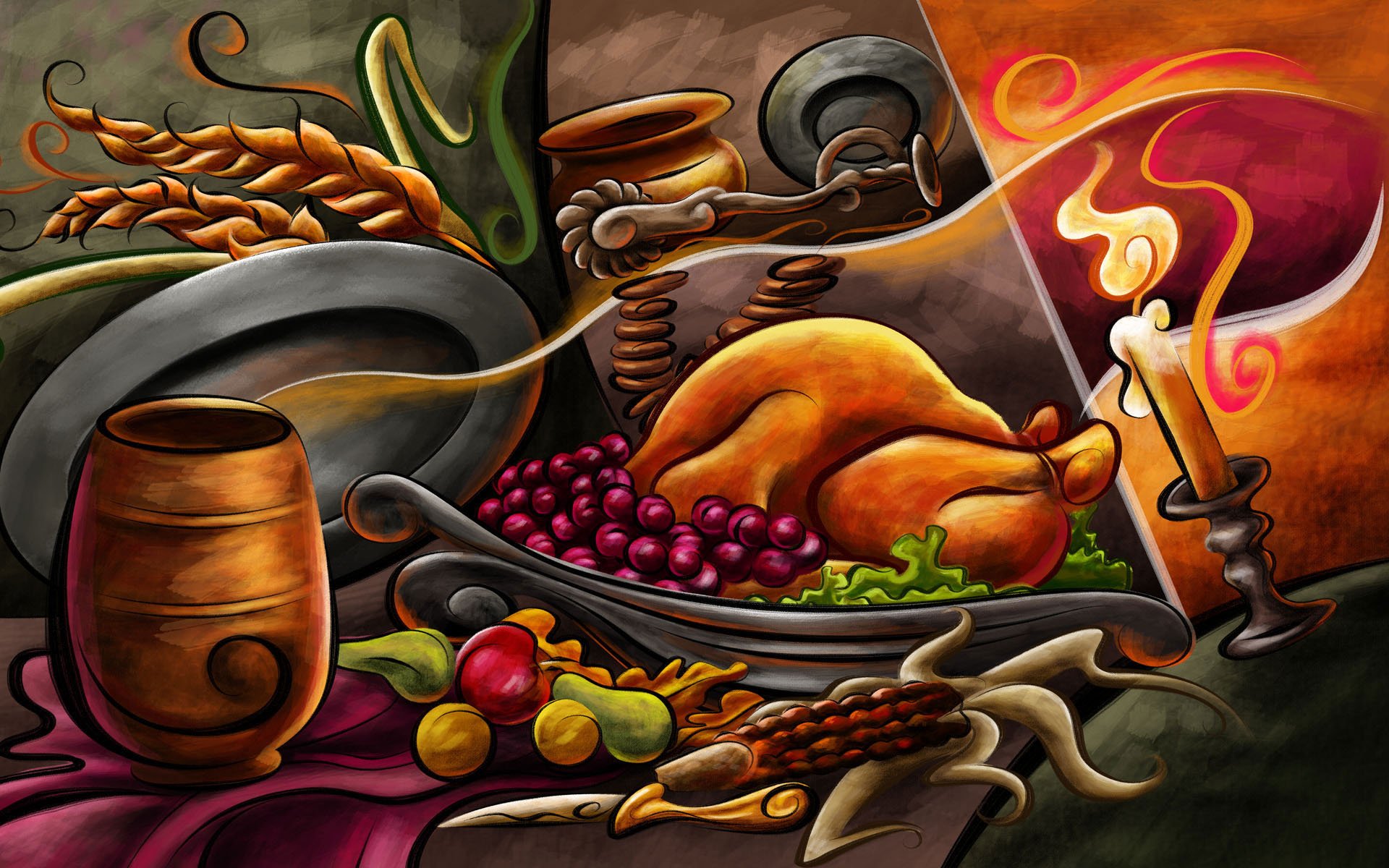 Thanksgiving Dinner Image  Holiday 2012 Wallpaper