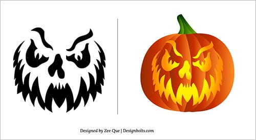 Halloween 2013 Free Scary Pumpkin Carving Patterns / Ideas / Stencils