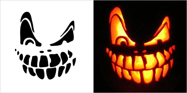 Scary Pumpkin Stencils Printable Pdf Free