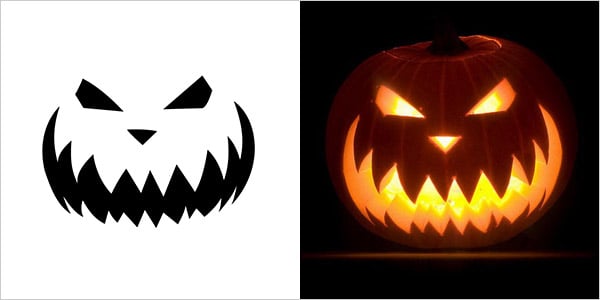 Scary Pumpkin Face Template Easy