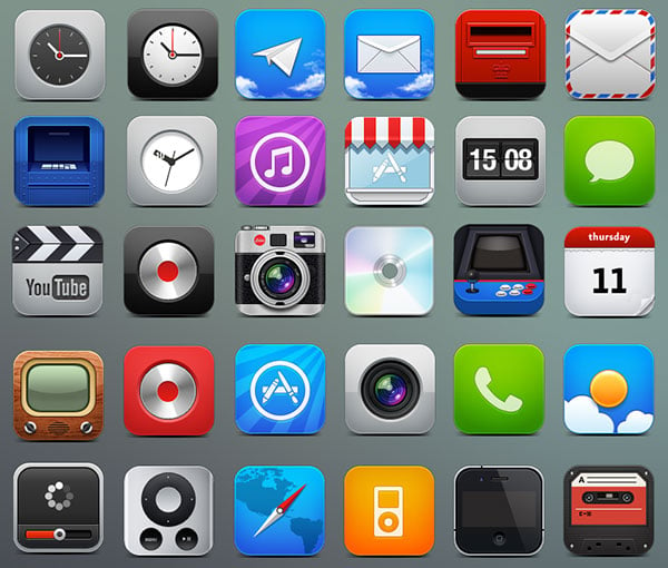 ... Absolutely Free Beautiful iOS iPad/iPhone &amp; App Icons Sets To Download