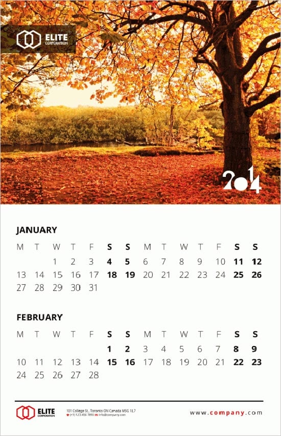 2014 calendar design ideas 10 25 New Year 2014 Wall & Desk Calendar Designs For Inspiration
