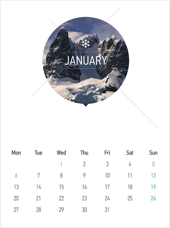 2014 calendar design ideas 3 25 New Year 2014 Wall & Desk Calendar Designs For Inspiration