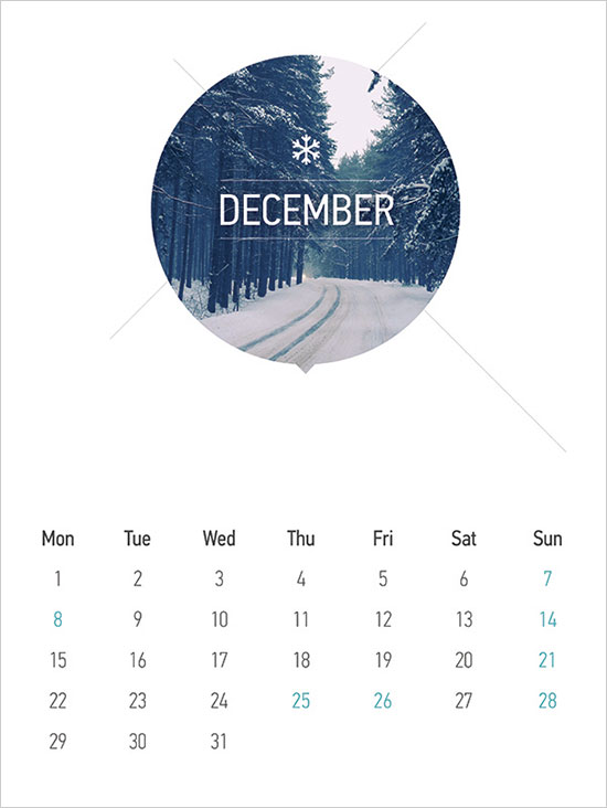 2014 calendar design ideas 6 25 New Year 2014 Wall & Desk Calendar Designs For Inspiration