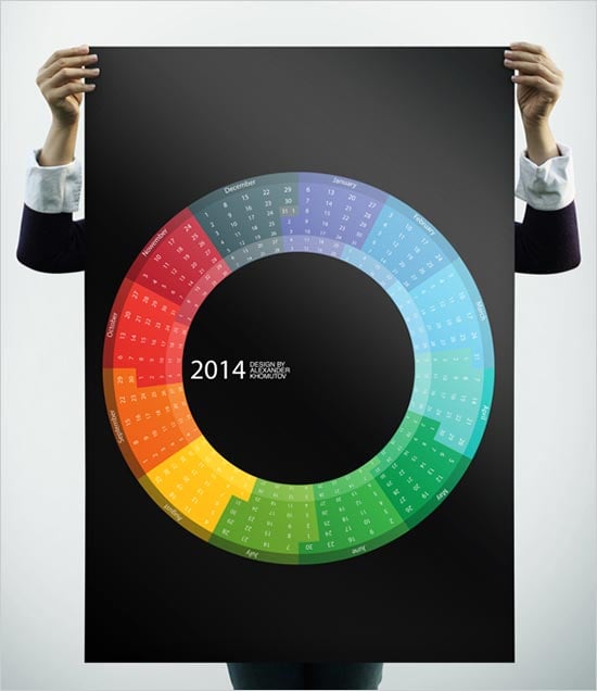 2014 calendar design ideas 8 25 New Year 2014 Wall & Desk Calendar Designs For Inspiration