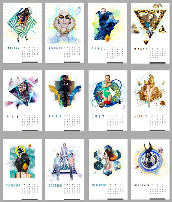 Beautiful Calendar 2014 Design Inspiration 2 25 New Year 2014 Wall & Desk Calendar Designs For Inspiration