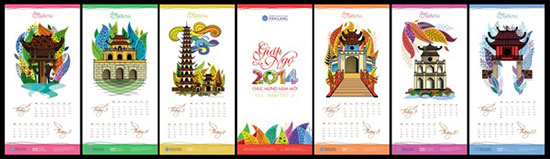 Chinease Calendar 2014 Design 1 25 New Year 2014 Wall & Desk Calendar Designs For Inspiration