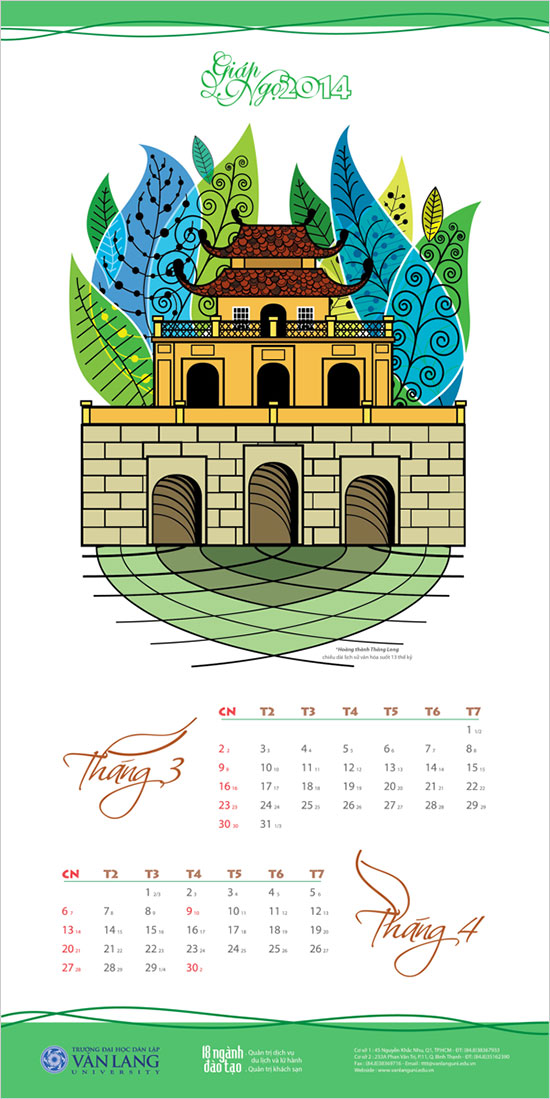 Chinease Calendar 2014 Design 5 25 New Year 2014 Wall & Desk Calendar Designs For Inspiration