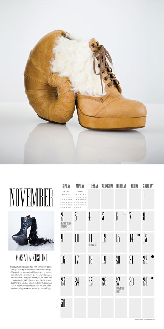 Creative Shoes Calendar 2014 4 25 New Year 2014 Wall & Desk Calendar Designs For Inspiration