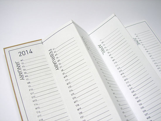 Pocket Calendar 2014 Design 2 25 New Year 2014 Wall & Desk Calendar Designs For Inspiration