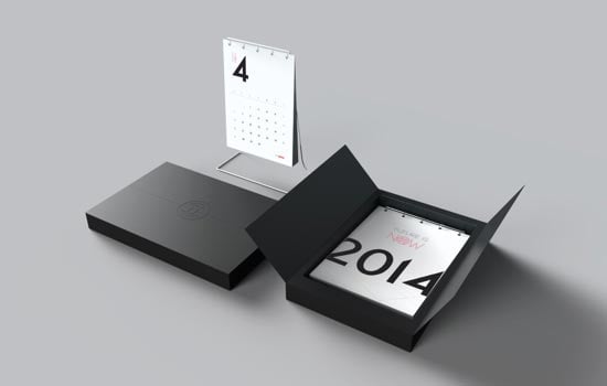 Simple 2014 Desk Calendar Design packaging 25 New Year 2014 Wall & Desk Calendar Designs For Inspiration