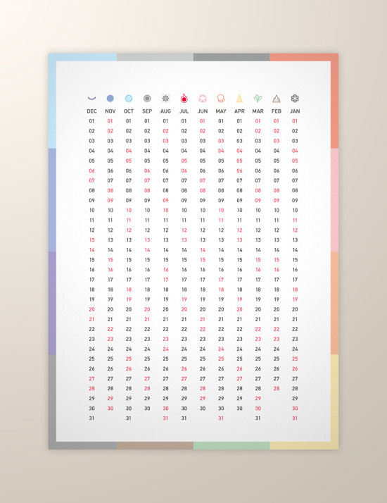Simple calendar design 2014 3 25 New Year 2014 Wall & Desk Calendar Designs For Inspiration