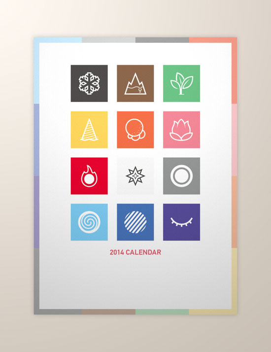 Simple calendar design 2014 25 New Year 2014 Wall & Desk Calendar Designs For Inspiration