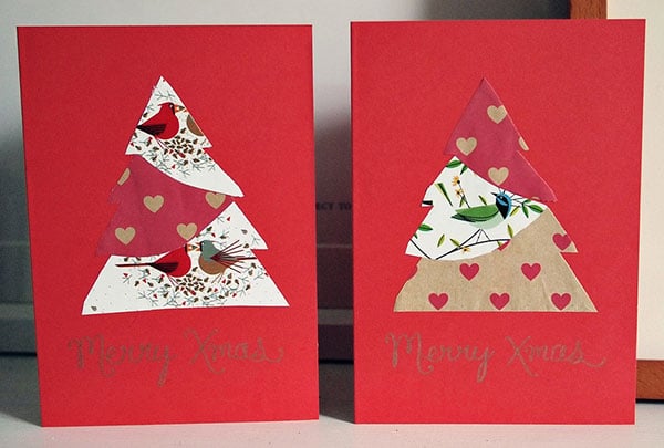 Christmas Tree Homemade Christmas card Ideas