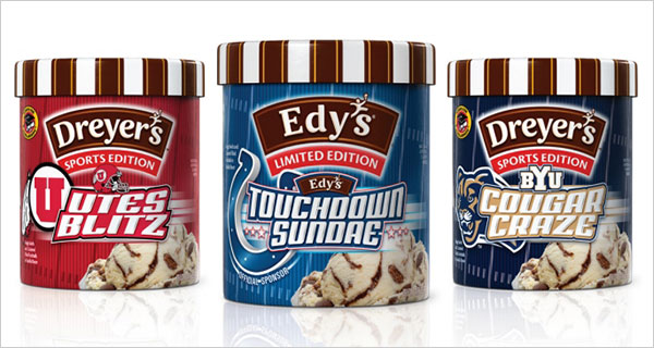 Dreyers Edys Limited Edition Football Ice Cream 30+ Cool Ice Cream Packaging Designs For Inspiration