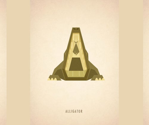  - Amazing-Animal-Typography-Letter-A