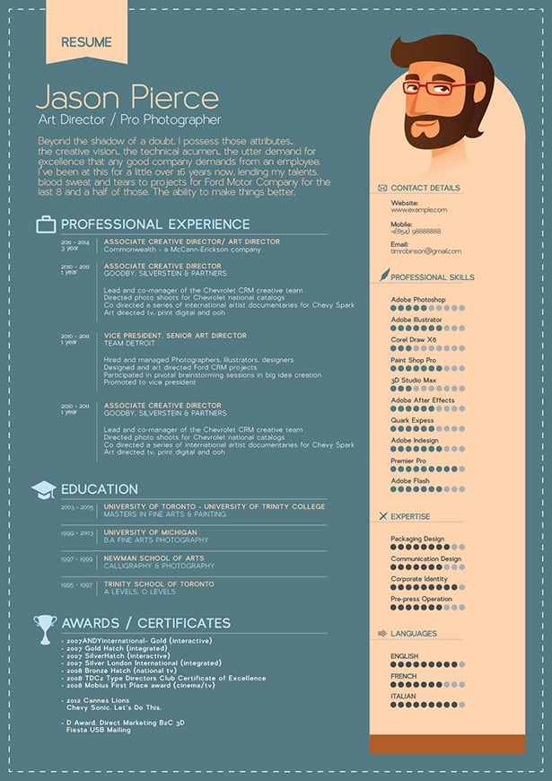 free simple professional resume template in ai format