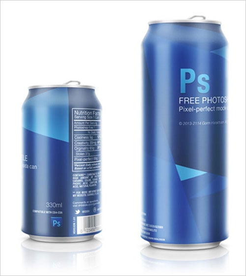 Soda Can PSD MockUp free