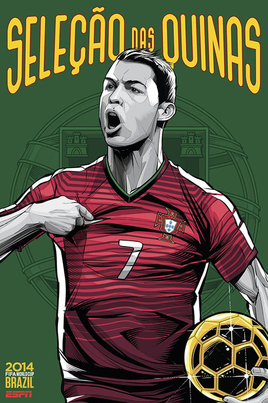 ESPN Brazil Football World Cup 2014 Poster Series by Cristiano Siqueira