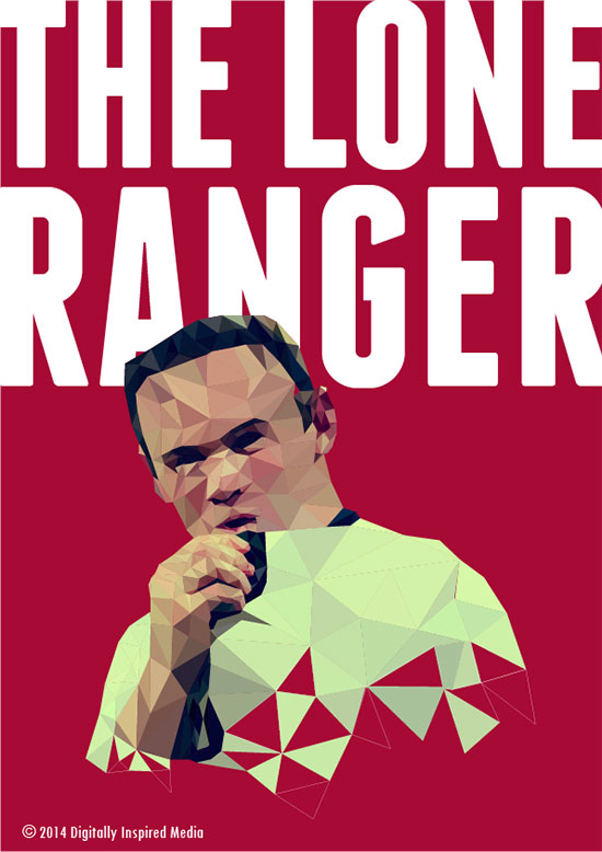 Movie Inspired World Cup 2014 Posters of Top Footballers Wayne Rooney The Lone Ranger World Cup 2014 poster Movie Inspired World Cup 2014 Posters of Top Footballers