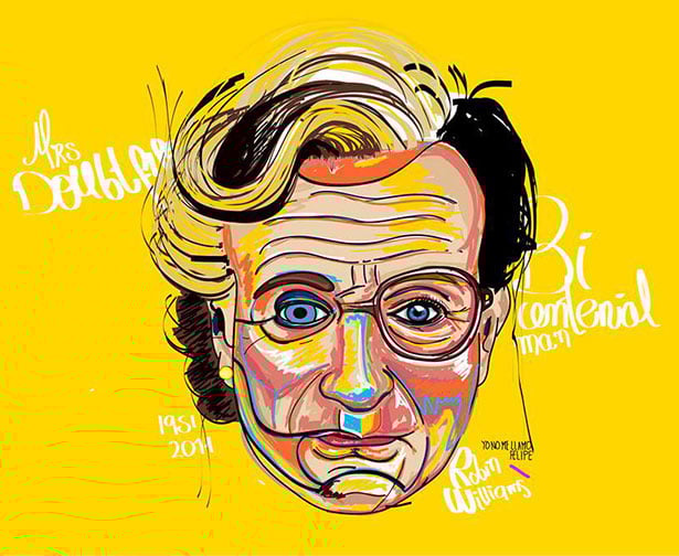 A Worldwide Tribute To Robin Williams by Artists Designbolts