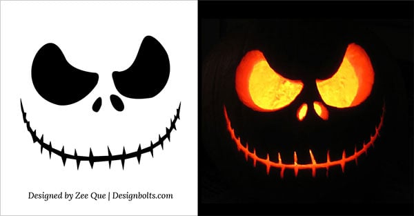 Pumpkin Carving Templates Scary Faces