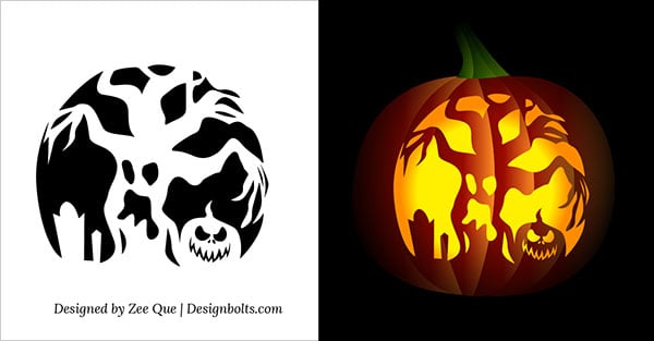 Pumpkin Carving Stencils Free Printable Scary