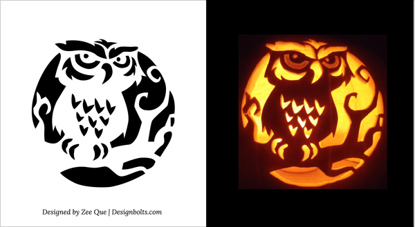 10 Free Printable Scary Pumpkin Carving Patterns Stencils Ideas 2014 