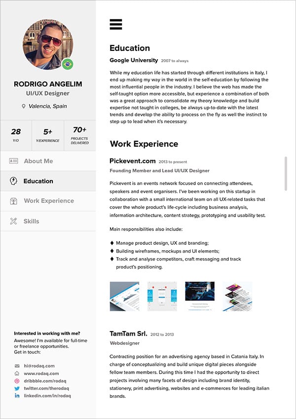 20 best free resume  cv  templates in ai  indesign  u0026 psd formats