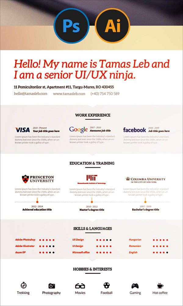 20 best free resume  cv  templates in ai  indesign  u0026 psd formats  u2013 designbolts