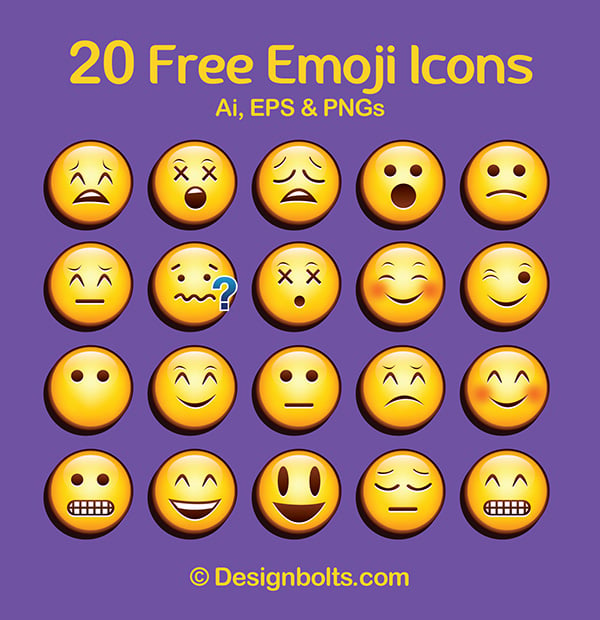 cool free vector emoticons  emoji  icons in eps  ai  u0026 pngs