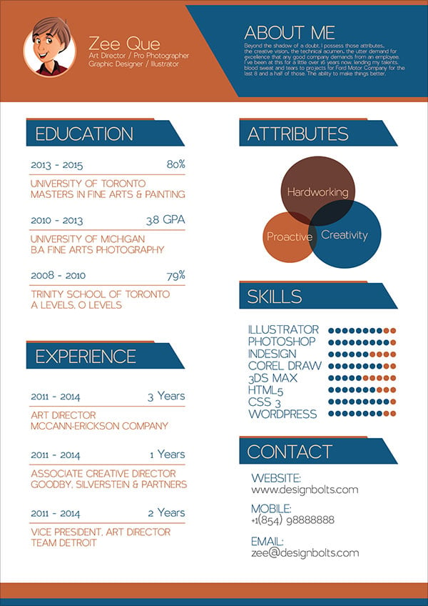 Free resume samples graphic designers