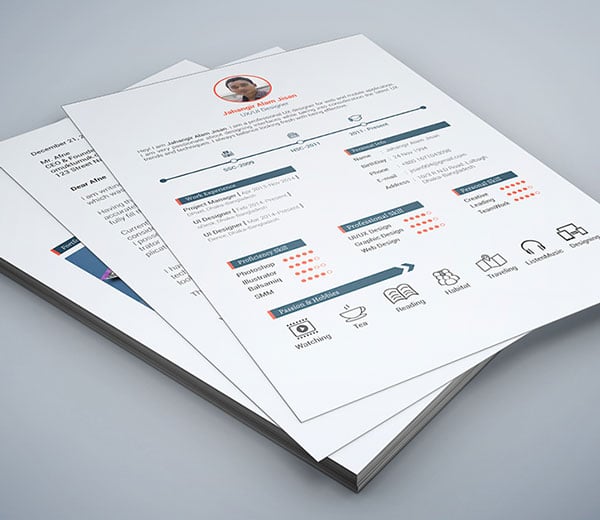 10 best free resume  cv  design templates in ai  u0026 mockup psd collection
