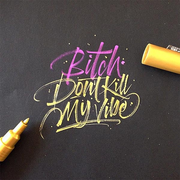 40+ Inspiring Futuristic Lettering & Calligraphy Examples 