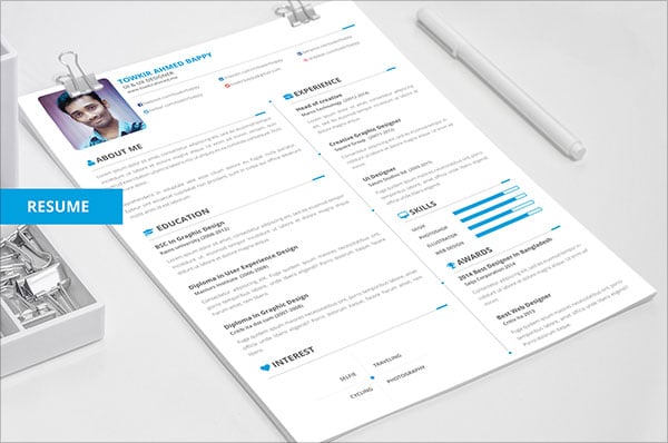 50  beautiful free resume  cv  templates in ai  indesign