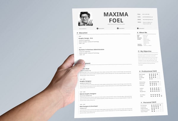 Resume indesign template