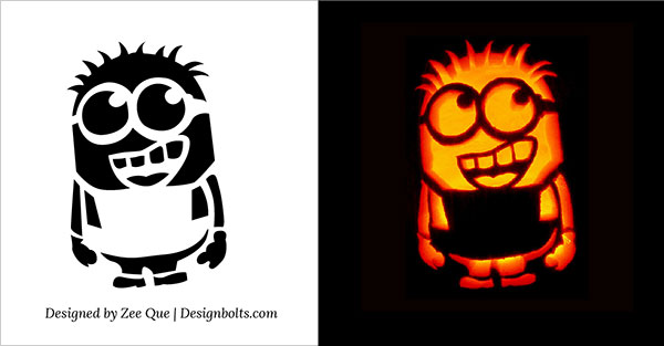 10 Best Free Minion Pumpkin Carving Stencils Patterns Ideas For 