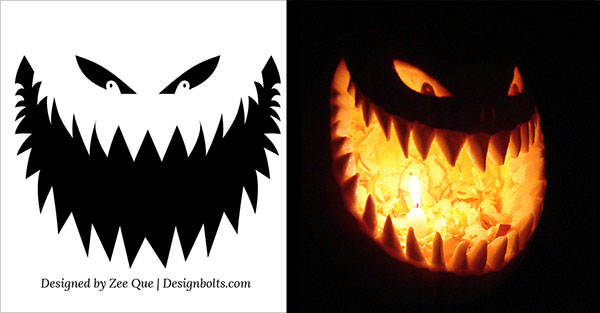 10 Free Scary Halloween Pumpkin Carving Patterns Stencils Ideas 