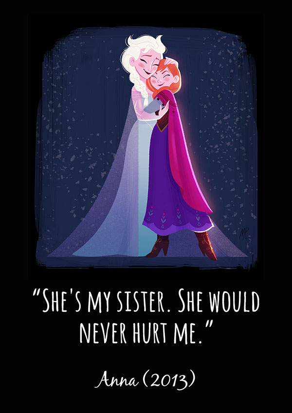 Beautiful Illustrations of Disney Princesses with Inspirational Quotes