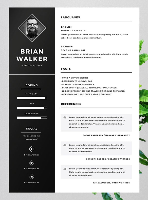 10 Best Free Resume (CV) Templates in Ai, Indesign, Word ...