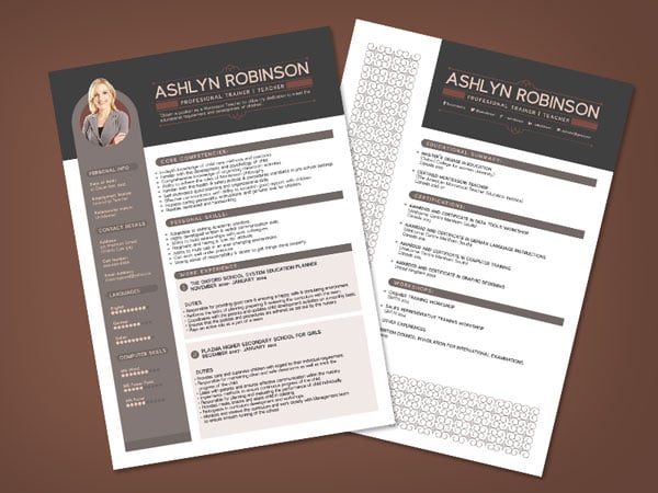 50 Beautiful Free Resume Cv Templates In Ai Indesign Psd Formats