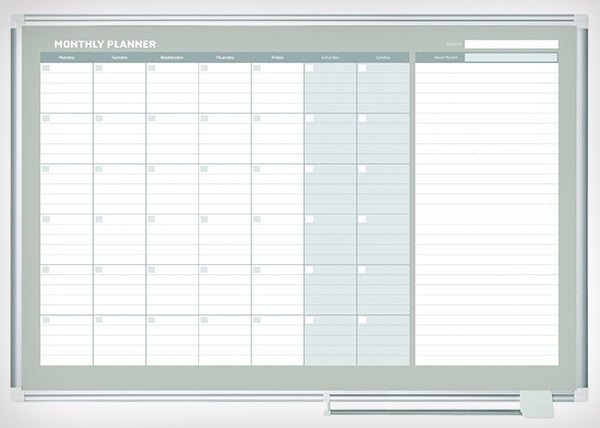 Magnetic Monthly Yearly Weekly Calendar Planner