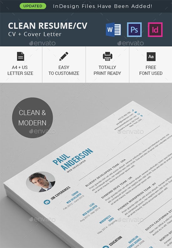 10 All Time Best Premium Simple Infographic Resume Cv Template