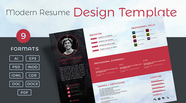 10 fresh free  u0026 premium resume  cv  template design