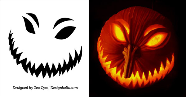 20 Free Scary Halloween Pumpkin Carving Stencils Faces Ideas 2017 